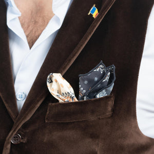 Vestă casual din catifea pentru bărbați Slim Fit - Confex - Maro
