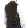Vestă casual din catifea pentru bărbați Slim Fit - Confex - Maro