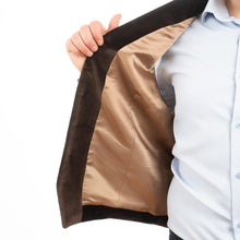 Vestă casual din catifea pentru bărbați Slim Fit - Confex - Maro
