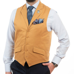 Vestă casual bărbați Slim Fit - Confex - Galben