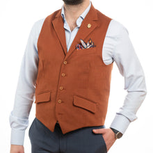 Vestă casual bărbați Slim Fit - Confex - Cărămiziu