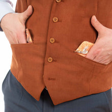 Vestă casual bărbați Slim Fit - Confex - Cărămiziu