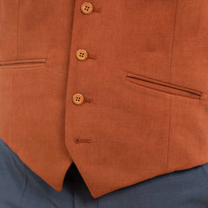 Vestă casual bărbați Slim Fit - Confex - Cărămiziu