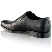 Pantofi barbatesti din piele - Double Monk - Negru