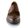 Pantofi barbatesti din piele -  Ortopedic Brogue - Maro Velour
