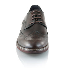 Pantofi barbatesti din piele -  Ortopedic Brogue - Maro Ciocolata