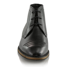 Ghete piele naturală - Chukka - Negru