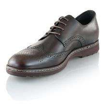 Pantofi barbatesti din piele -  Ortopedic Brogue - Maro Ciocolata