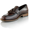 Pantofi barbatesti din piele - Ciucuri de Bucovina - Maro Ciocolata