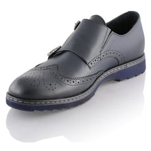 Pantofi barbatesti din piele -  Augustin - Bleumarin