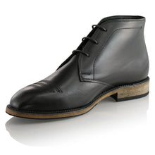Ghete piele naturală - Chukka - Negru