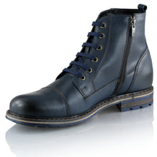 Ghete piele naturală - Gary Vintage PLUS  - Bleumarin