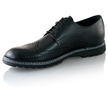 Pantofi barbatesti din piele -  Ortopedic Brogue - Negru
