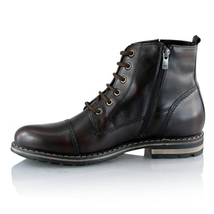 Ghete piele naturală - Gary Vintage PLUS  - Maro Ciocolata