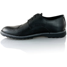 Pantofi barbatesti din piele -  Ortopedic Brogue - Negru
