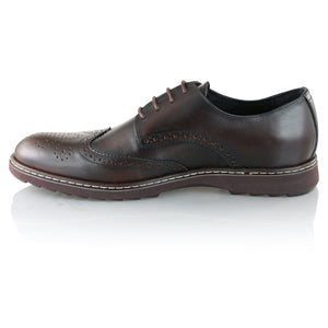 Pantofi barbatesti din piele -  Ortopedic Brogue - Maro Ciocolata