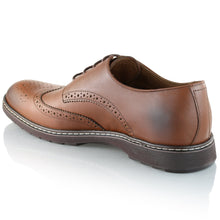 Pantofi barbatesti din piele -  Ortopedic Brogue - Maro Cognac