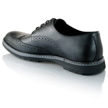 Pantofi barbatesti din piele -  Ortopedic Brogue - Negru