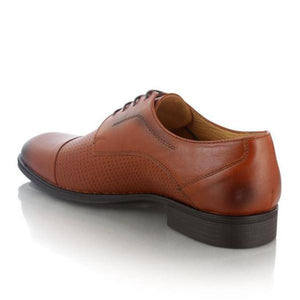 Pantofi barbatesti din piele - Derby - Maro Cognac