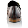 Pantofi barbatesti din piele - Double Monk - Maro Ciocolata