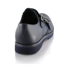 Pantofi barbatesti din piele -  Augustin - Bleumarin