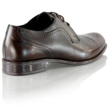 Pantofi barbatesti din piele - Laser Beam - Maro Ciocolată