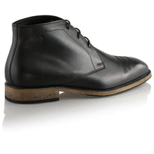Ghete piele naturală - Chukka - Negru
