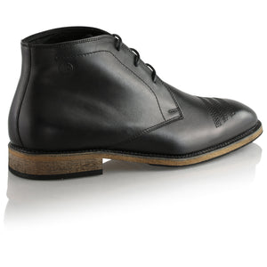 Ghete piele naturală - Chukka - Negru
