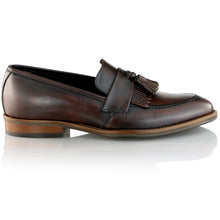 Pantofi barbatesti din piele - Ciucuri de Bucovina - Maro Ciocolata
