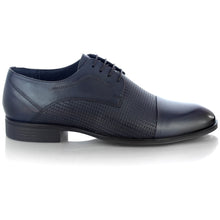 Pantofi barbatesti din piele - Derby - Bleumarin