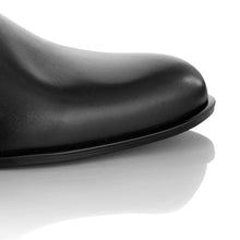 Pantofi barbatesti din piele - Bot de Delfin - Negru
