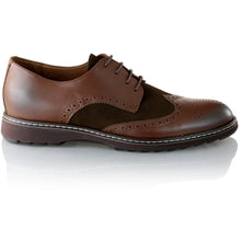 Pantofi barbatesti din piele -  Ortopedic Brogue - Maro Velour