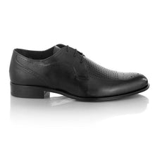 Pantofi barbatesti din piele - Laser Beam - Negru