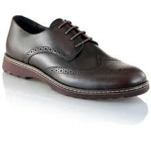 Pantofi barbatesti din piele -  Ortopedic Brogue - Maro Ciocolata