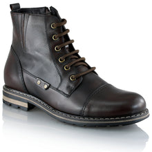Ghete piele naturală - Gary Vintage PLUS  - Maro Ciocolata