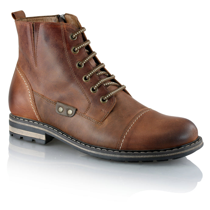 Ghete piele naturală - Gary Vintage PLUS  - Maro Rustic