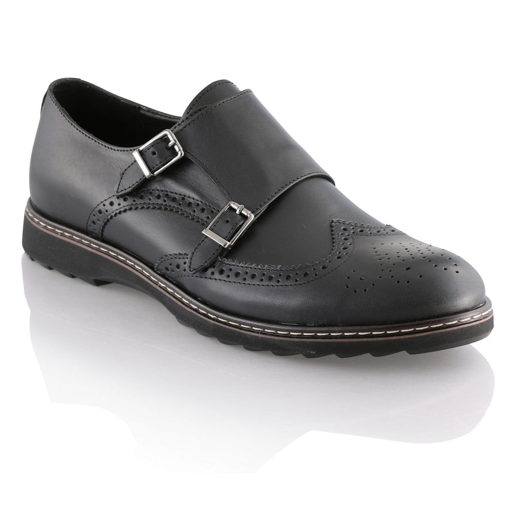 Pantofi barbatesti din piele -  Augustin - Negru