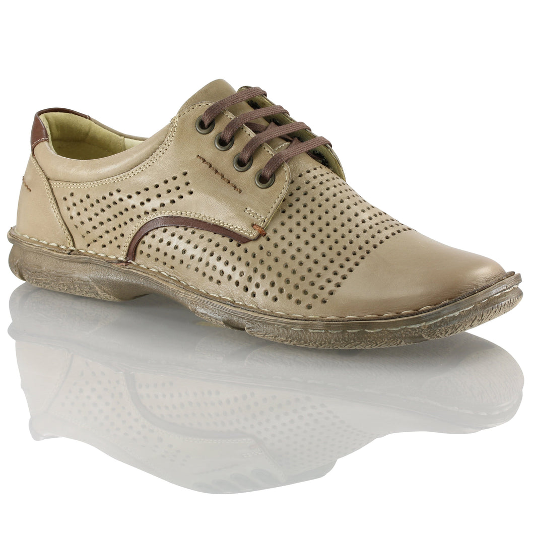 Pantofi barbatesti din piele - V Confort - Beige