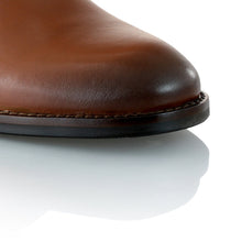 Pantofi barbatesti din piele - British Oxford - Maro Cognac