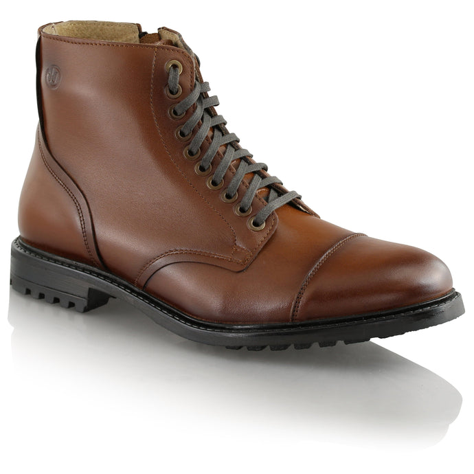 Ghete piele naturală - Oxford Boot - Maro Cognac