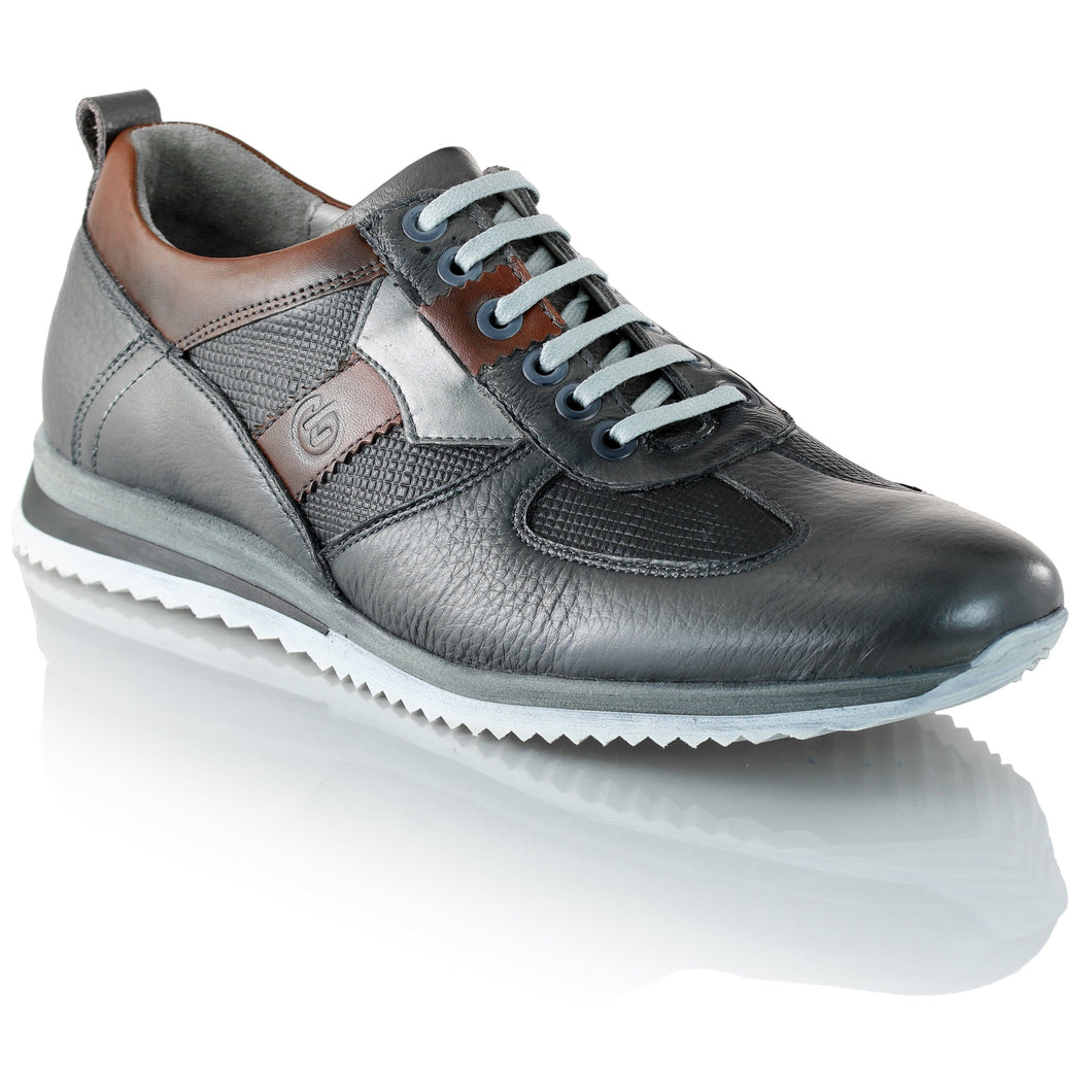 Pantofi barbatesti din piele - Premium Sport - Gri