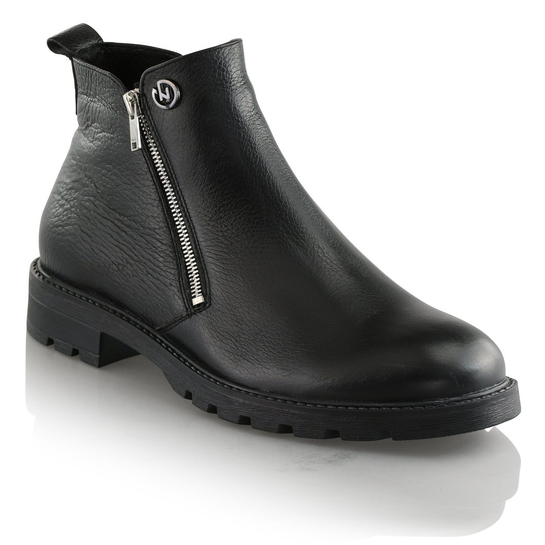 Ghete piele naturală - Zanetti - Negru