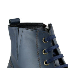 Ghete piele naturală - Gary Vintage PLUS  - Bleumarin