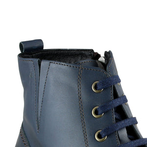 Ghete piele naturală - Gary Vintage PLUS  - Bleumarin