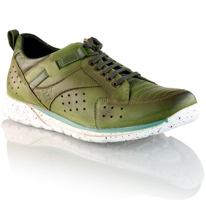 Pantofi barbatesti din piele - Sport DeLuxe - Kaki