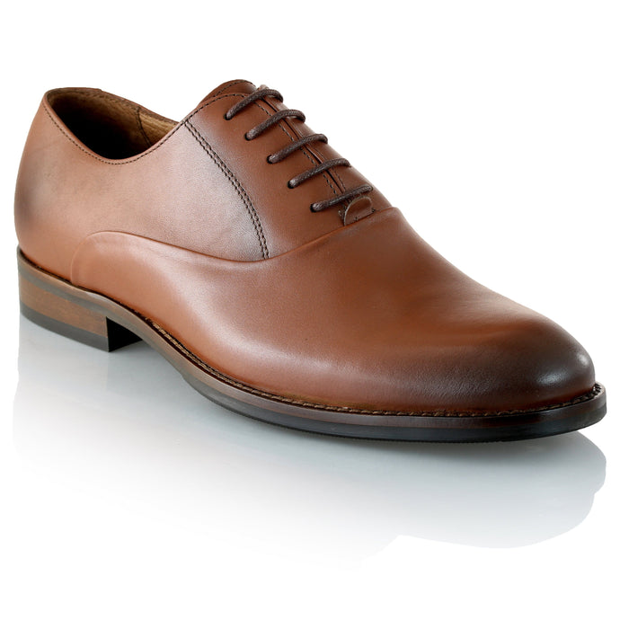 Pantofi barbatesti din piele - British Oxford - Maro Cognac
