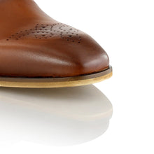 Pantofi barbatesti din piele - Suflet Bucovinean - Maro Cognac