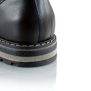 Ghete piele naturală - Gary Vintage PLUS  - Maro Ciocolata