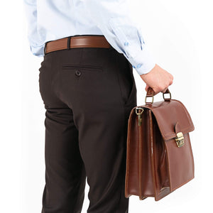 Pantaloni eleganti Confex  -  Maro închis