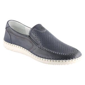 Pantofi barbatesti din piele - Manole - Bleumarin